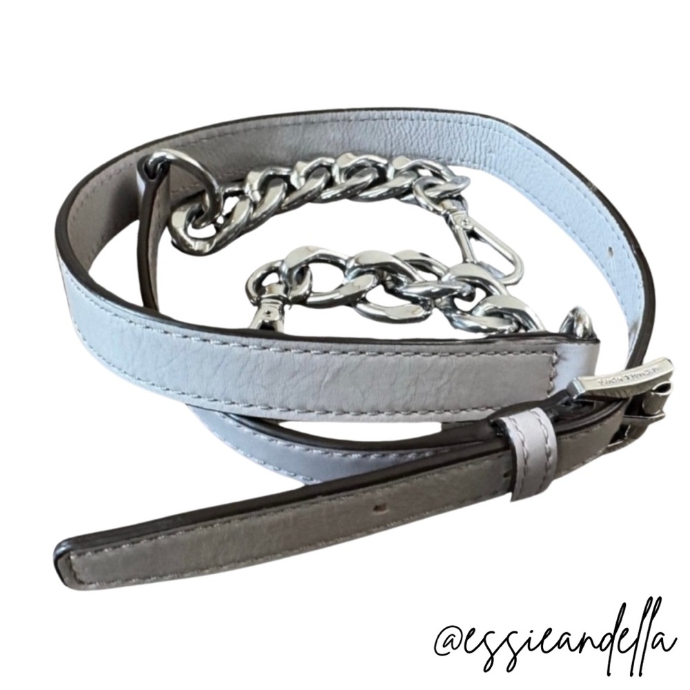 Michael Kors Silver and Gray Bag Strap